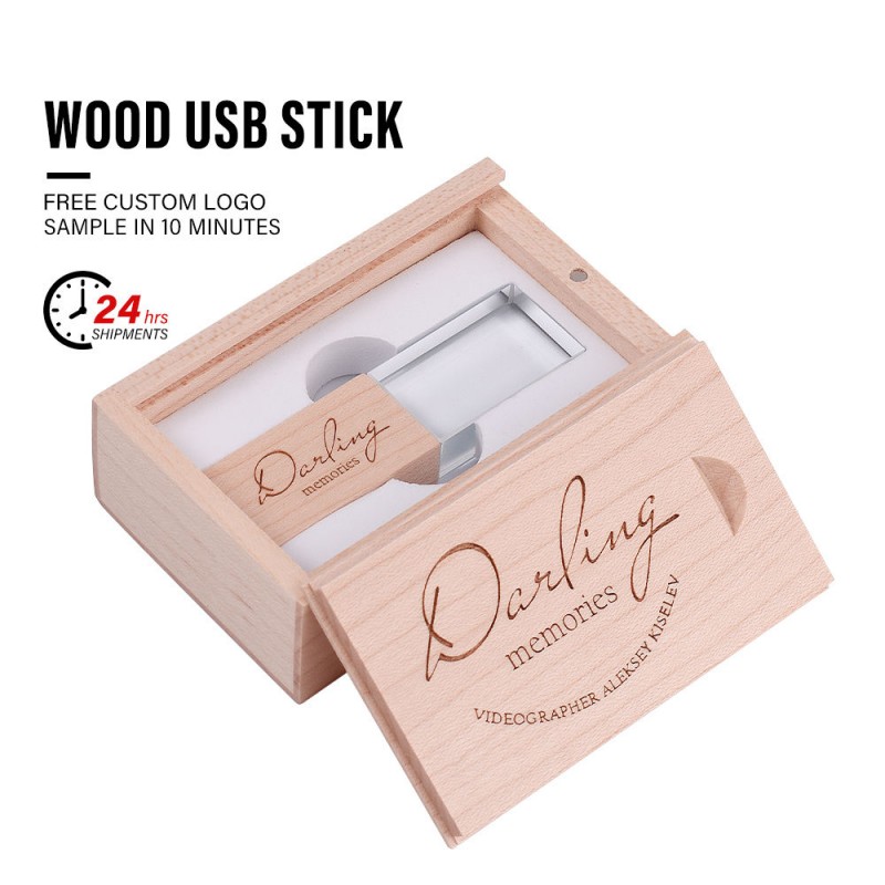 Egyedi Crystal Wood USB flash meghajtó