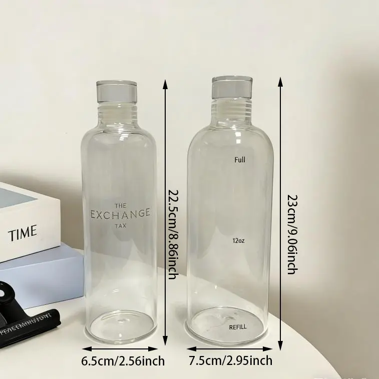 All Glass Daily Hydration Tracker Bottle