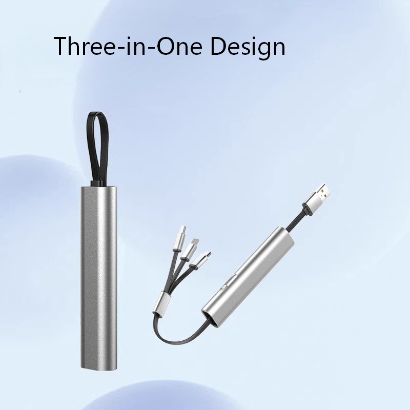 Behúzható 3 az 1-ben multi USB töltőkábel