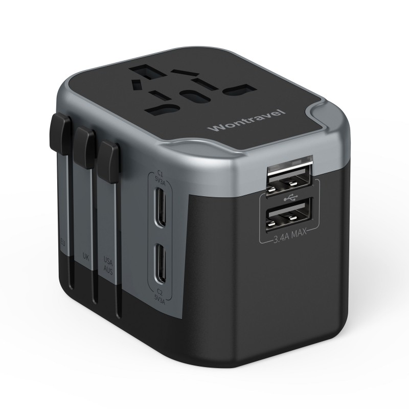 Univerzális All-in-One nemzetközi utazási adapter globális használatra